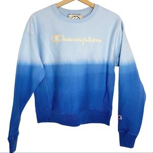 NEW Champion Ombre Dip Dye Reverse Weave Sweatshirt
